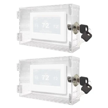 1 Комплект Универсальный блокиратор термостата с ключом Прозрачная крышка термостата для термостата на стене Прозрачная блокиратор термостата