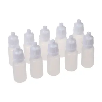 10 шт 10 МЛ 1/3 пластиковых флаконов-капельниц LDPE, защищенных от детей, Масло-лосьон