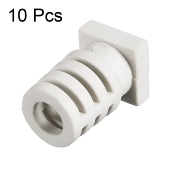 10шт 5,7 мм Внутренний диаметр ПВХ Квадратный Шнур для снятия напряжения Защитная втулка для багажника Шланг для электроинструмента Белый