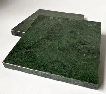 1шт 200x200x15 мм Индийский Зеленый Мраморный Камень Аудио Амортизирующая Накладка Пластина Скульптура Ремесло Мягкая Декоративная Основа
