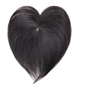 2X Парик-Топпер Из Человеческих Волос С Челкой Увеличьте Количество Волос На Макушке, Чтобы Покрыть Шиньон