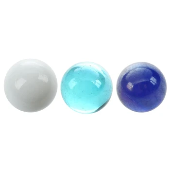 30 Шт мраморных шариков 16 мм Стеклянные шарики для украшения, цветные самородки, игрушка Белый + темно-синий + светло-голубой набор