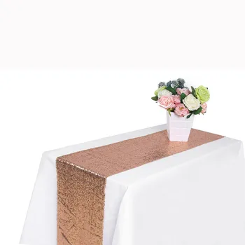 30x180CM New Sequin Satin Table Runner Glitter Wedding Party Banquet Venue Decor для кухни полезные вещи Nordic Home Decor
