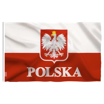 Candeway 90x150 см Польский флаг с орлом Флаг Польский баннер