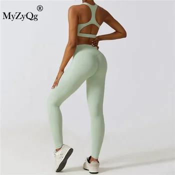 MyZyQg, женский противоударный комплект для йоги, комплект из двух предметов, Высокопрочный Спортивный костюм для бега, фитнеса, тренажерного зала, бюстгальтер, леггинсы, брючный костюм