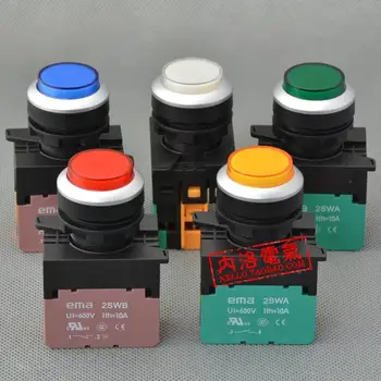 [SA] Импортирует EMA 22-мм кнопочный выключатель с подсветкой E2P2 *. A / M самоблокирующийся/ сбрасывающий DC6V/12V/24V/AC110/220V 1NO/1NC-10P