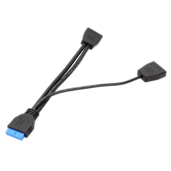 USB 19-Контактный Удлинитель Заголовка от 1 до 2 Двойных Портов Прочный для Материнской платы Компьютера USB-Разветвитель PCIE Pin Dropship
