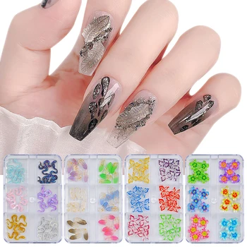 Аксессуары для ногтей в штучной упаковке для художественного оформления ногтей Бабочка Цветок животное Принадлежности для ногтей своими руками для профессионалов