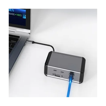 Вертикальный USB 3.0, 4K-совместимый VGA-TF-ридер 12 в 1, USB-C разветвитель, концентратор типа C, адаптер Ethernet, док-станция
