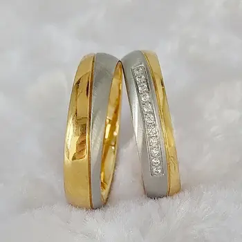 Высококачественные обручальные кольца для мужчин и женщин в западном стиле, набор для пар, Модные ювелирные изделия для девочек из нержавеющей стали, кольцо на палец
