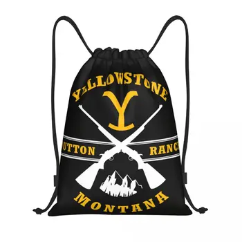 Изготовленные на заказ сумки на шнурках Yellowstone Dutton Ranch Guns для мужчин и женщин, легкий спортивный рюкзак для хранения в тренажерном зале.