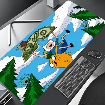 Коврик для мыши Adventure Time Большой игровой коврик для мыши LockEdge с утолщенной компьютерной клавиатурой Настольный Коврик