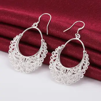 Корейская мода Шарм 925 стерлингового серебра винтажные серьги для женщин роскошные дизайнерские ювелирные изделия, свадебные аксессуары, праздничные подарки