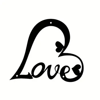Любовь витает в воздухе: металлическая настенная живопись в форме сердца для вашей спальни, гостиной или офиса!