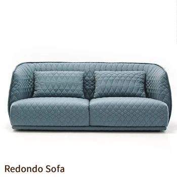 Мебель: Диван Redondo, простой и современный, двухместный тканевый диван U-образной формы.