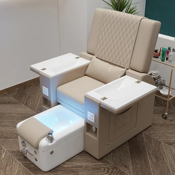 Многофункциональное современное салонное оборудование электрическое массажное педикюрное маникюрное кресло с USB и светодиодной подсветкой