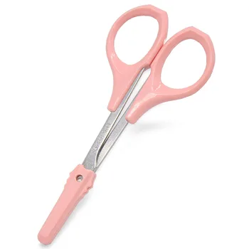 Новые изогнутые многофункциональные ножницы для триммера для бровей, изогнутые ножницы из нержавеющей стали, инструмент для макияжа бровей с острой головкой