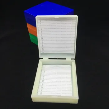 Пластиковая коробка для слайдов для микроскопа, 25 шт., футляр для хранения патологических слайдов