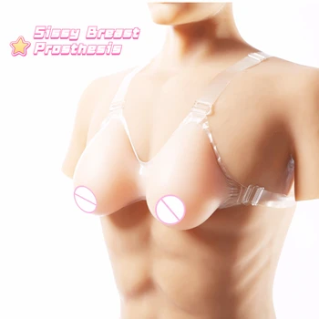 Силиконовый искусственный протез груди с соответствующими протезами груди, Прозрачные плечевые ремни, средства для ношения псевдопротезов груди для геев