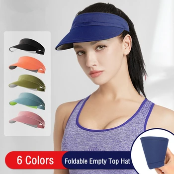 Складная солнцезащитная кепка унисекс Спорт на открытом воздухе козырек шляпу УФ-защита верхней пустой теннис гольф бег солнцезащитная шляпа