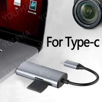 Устройство чтения карт Usb c USB3.0 и USB C к SD Micro SD TF SDHC для ПК Аксессуары для ноутбуков Устройство чтения Карт памяти Адаптер SD-карты для iPhone 15