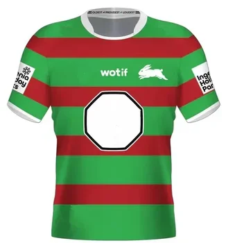 Футболка для регби South Sydney Rabbitohs Away 2024 - мужская с нестандартным названием и номером Размер S--5XL