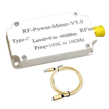 Хост С комплектом оболочки Для высокоскоростного динамического сбора данных 100K-10GHZ USB RF Meter V5 USB Communication Data Export Power Detector